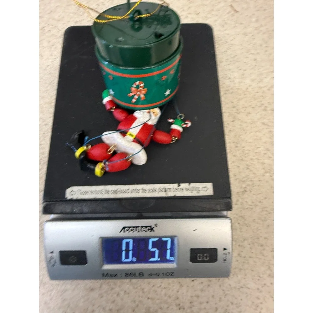 Santa's Action World Merry Marionettes Animated Santa Christmas Ornament Lot 2